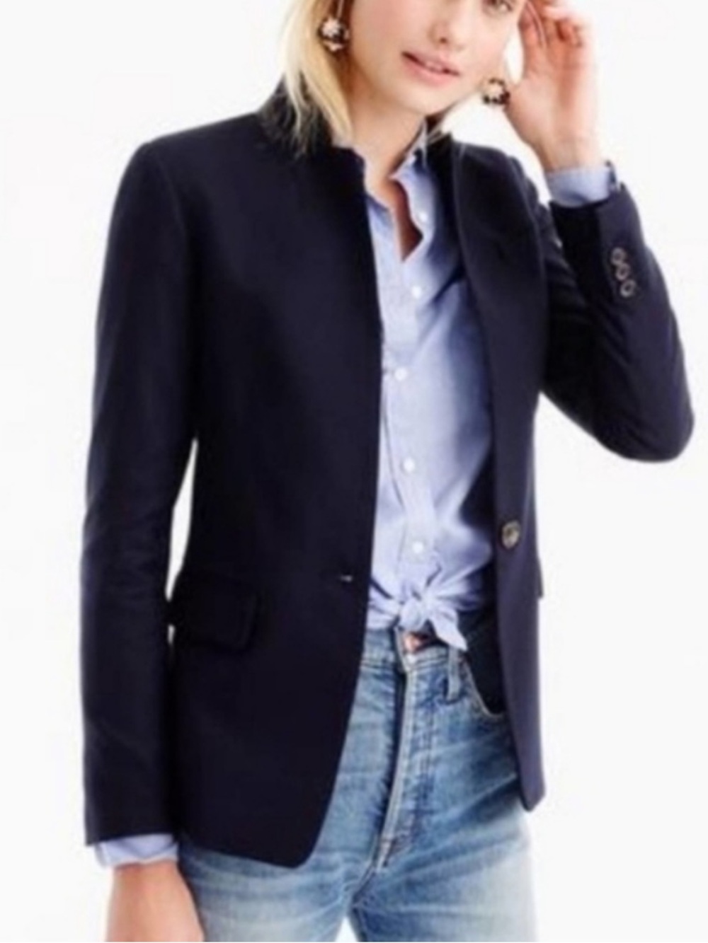 J CREW NAVY REGENT BLAZER- size 0P
